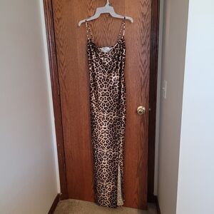 NWOT:  Leopard Print Maxi Dress